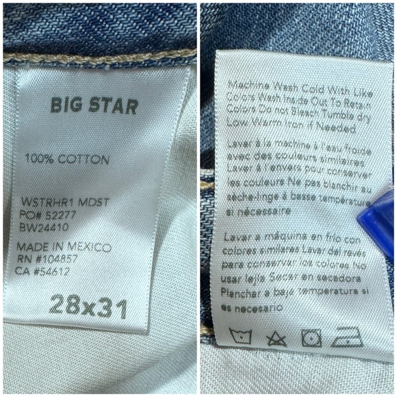 Big Star Straight Cut Jeans NWT [2205] - Picture 11 of 11